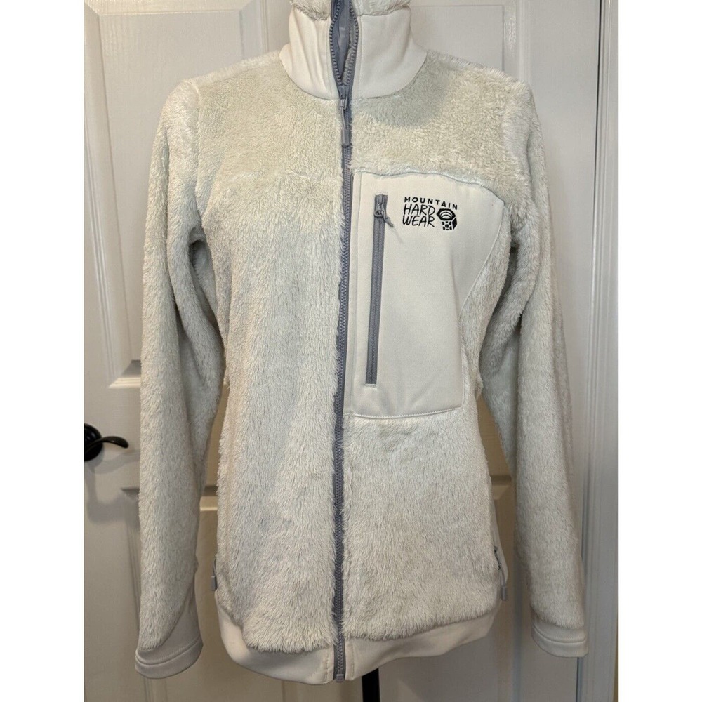 Mountain Hardware Polartec High Loft Jacket Ivory Fleece Womens Small Soft Warm